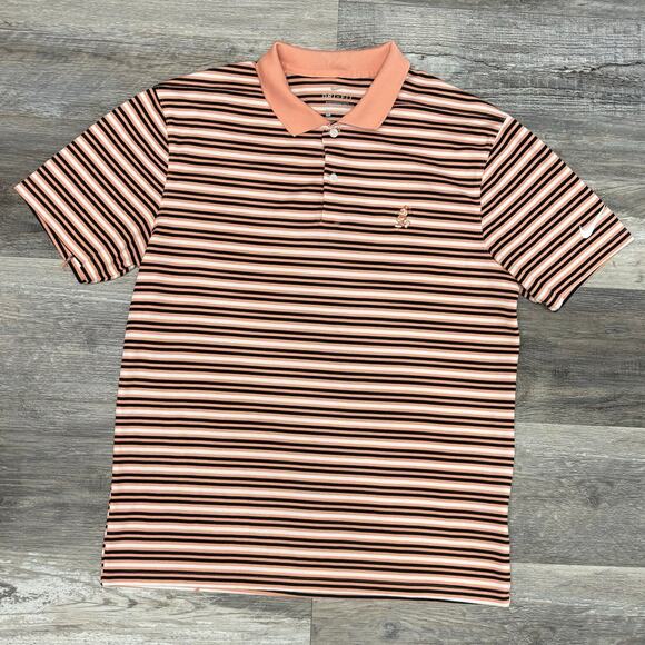 Nike Dri Fit Disney Parks Mickey Mouse Mens‎ M Striped Victory Golf Polo Shirt - Picture 2 of 10